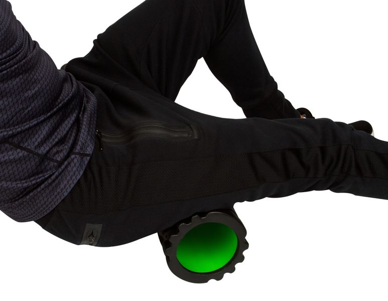 Масажний ролик (роллер) PowerPlay 4025 Massage Roller Чорно-зелений (33x15см.) 772654640 фото