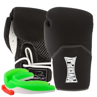 Боксерські рукавиці PowerPlay 3011 Evolutions Чорно-Білі карбон 10 унцій 874699886 фото