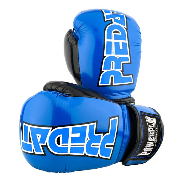 Боксерські рукавиці PowerPlay 3017 Predator Сині карбон 12 унцій 855320499 фото