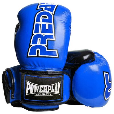 Боксерські рукавиці PowerPlay 3017 Predator Сині карбон 14 унцій 855321017 фото