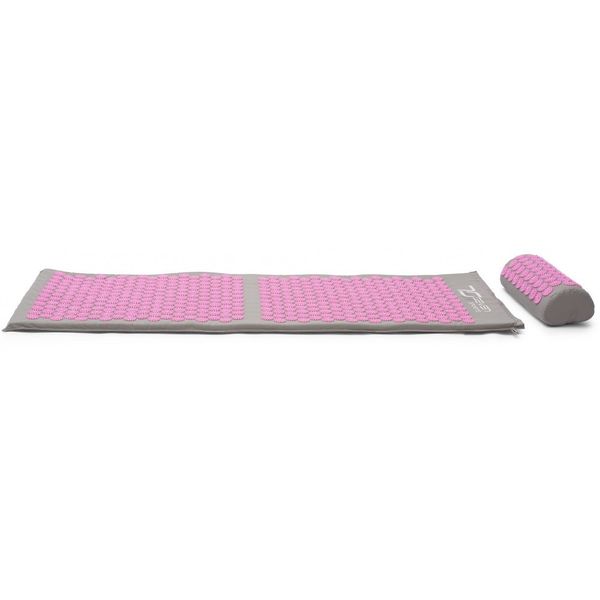Килимок акупунктурний 7SPORTS Premium+ MTA-1 з подушкою сіро-рожевий 130*50см. 1688971359 фото