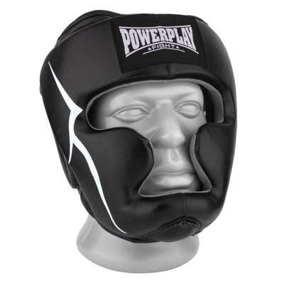 Боксерський шолом тренувальний PowerPlay 3066 PU + Amara Чорний S 874711376 фото