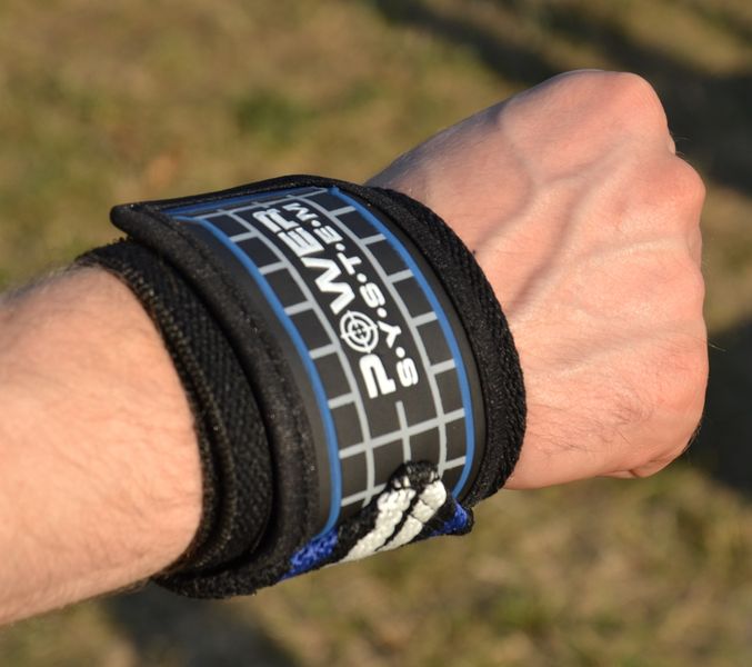 Кистьові бинти Power System PS-3500 Wrist Wraps Blue/Black 1411784213 фото
