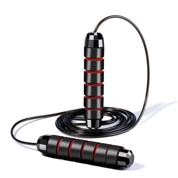 Скакалка швидкісна PowerPlay 4210 Power Weighted Jump Rope Чорна (2,7m.) 1462002580 фото