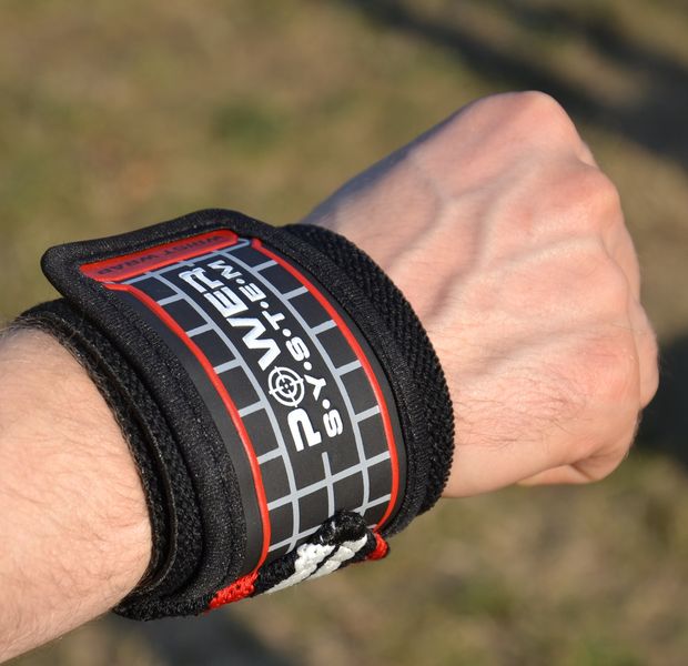 Кистьові бинти Power System PS-3500 Wrist Wraps Red/Black 1411784215 фото