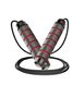 Скакалка швидкісна PowerPlay 4210 Power Weighted Jump Rope Чорна (2,7m.) 1462002580 фото 3