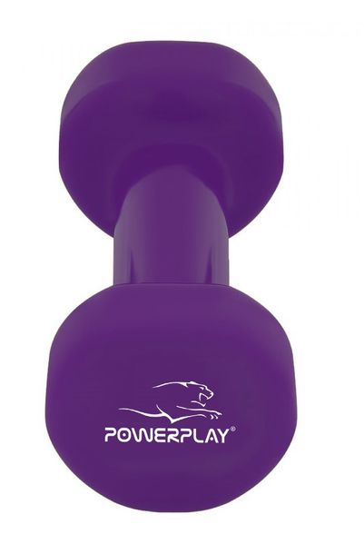 Гантель вінілова PowerPlay 4125 Achilles 2.5 кг. Фіолетова (1шт.) 1462002581 фото