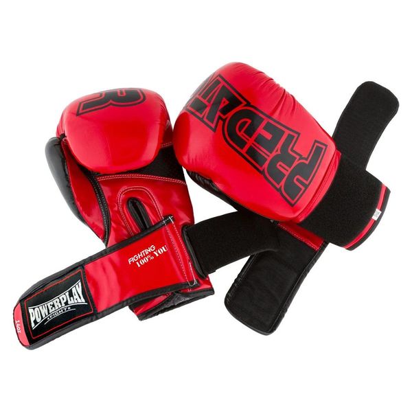 Боксерські рукавиці PowerPlay 3017 Predator Червоні карбон 16 унцій 855323750 фото