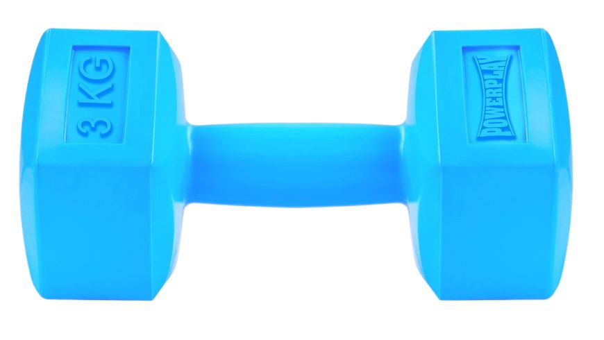 Гантель композитна PowerPlay 4124 Hercules 3 кг. Синя (1 шт.) 1676791261 фото
