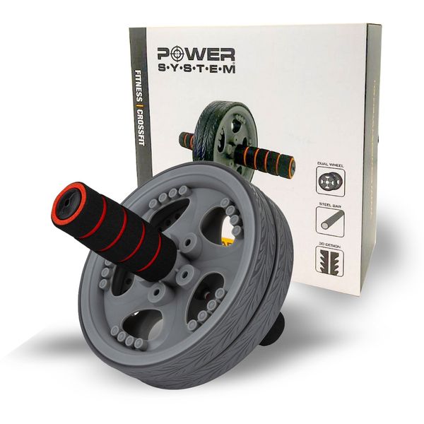 Колесо для преса Power System PS-4042 Dual-Core Ab Wheel Grey/Black 1411784119 фото
