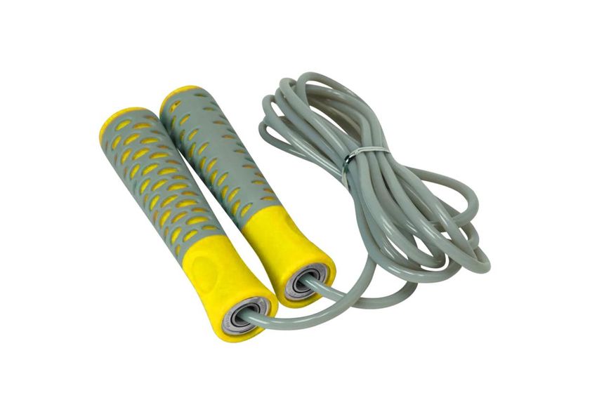 Скакалка PowerPlay 4206 Jump Rope PRO+ Сіро-жовта (2,75m.) 1258486938 фото